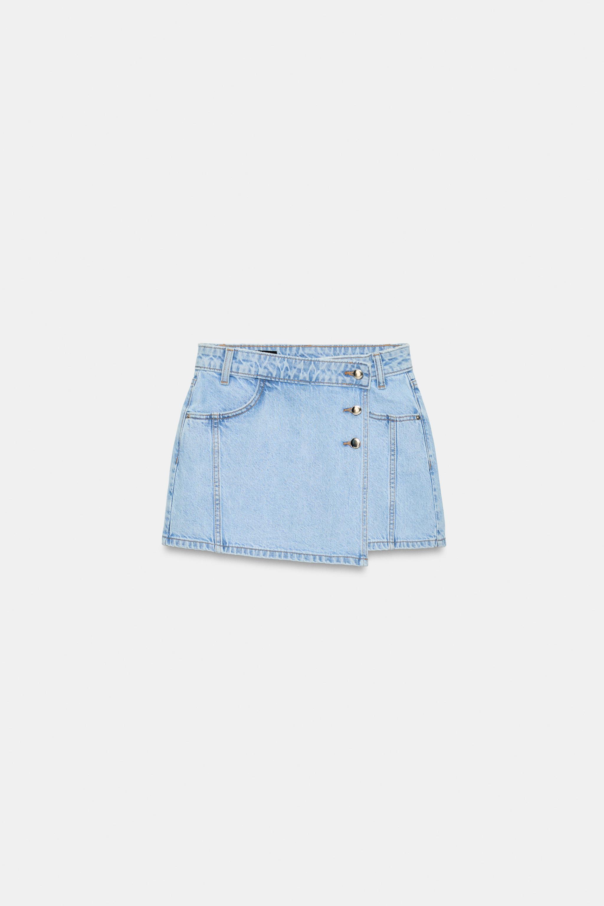 JUPE-PANTALON Z1975 EN JEAN CROISÉE